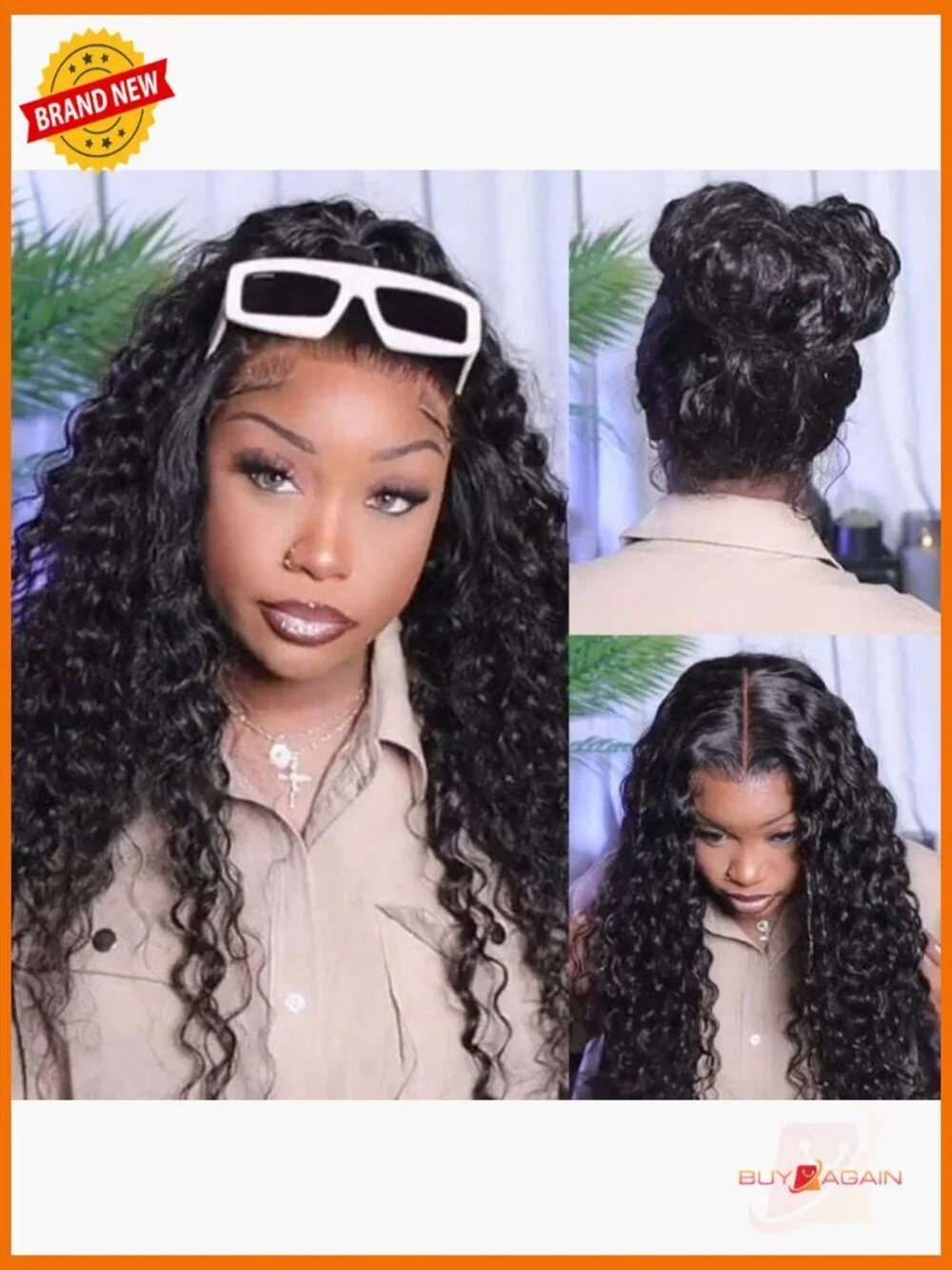 13x6 Deep Wave Lace Front Wig Human Hair 180 Density 28in Full Lace Frontal Wig